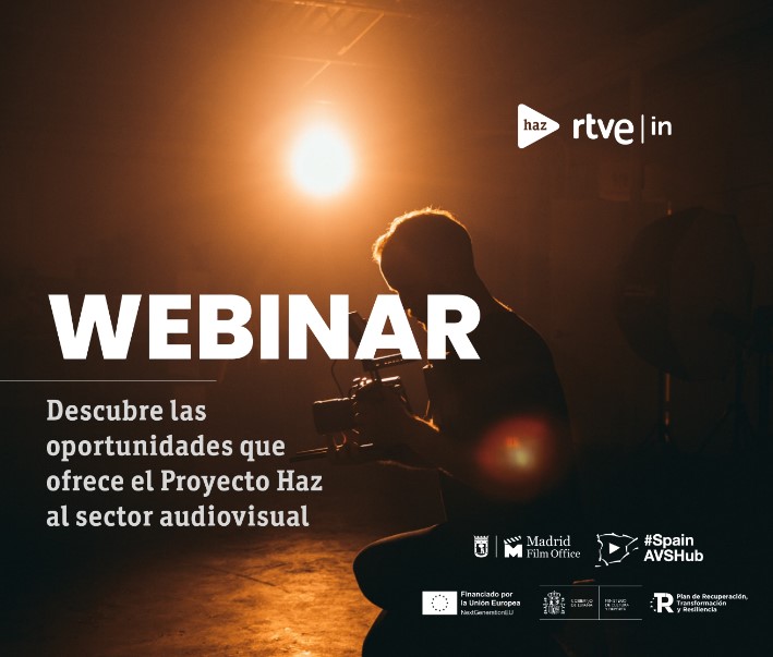 Madrid Film Office organiza, junto con Spain Audiovisual Hub y el Instituto de RTVE, un seminario web titulado "Descubre las oportunidades que ofrece el Proyecto Haz al sector audiovisual" 